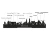 Skyline Klok Brugge Black Zwart houten cadeau wanddecoratie relatiegeschenk van WoodWideCities