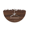 Skyline Klok Brunssum Noten houten cadeau decoratie relatiegeschenk van WoodWideCities