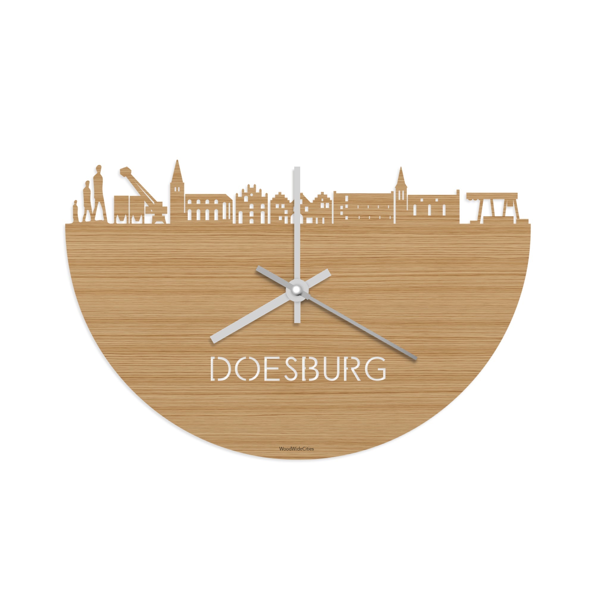 Skyline Klok Doesburg Bamboe houten cadeau decoratie relatiegeschenk van WoodWideCities