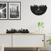 Skyline Klok Enkhuizen Black Zwart houten cadeau wanddecoratie relatiegeschenk van WoodWideCities