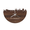 Skyline Klok Florence Noten houten cadeau decoratie relatiegeschenk van WoodWideCities