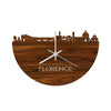 Skyline Klok Florence Palissander houten cadeau decoratie relatiegeschenk van WoodWideCities