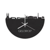 Skyline Klok Geldrop Black Zwart houten cadeau wanddecoratie relatiegeschenk van WoodWideCities