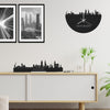 Skyline Klok Harlingen Black Zwart houten cadeau decoratie relatiegeschenk van WoodWideCities