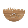 Skyline Klok Hasselt Eiken houten cadeau wanddecoratie relatiegeschenk van WoodWideCities