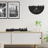 Skyline Klok Kerkrade Black Zwart houten cadeau decoratie relatiegeschenk van WoodWideCities