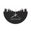 Skyline Klok Kinderdijk Black Zwart houten cadeau wanddecoratie relatiegeschenk van WoodWideCities