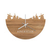 Skyline Klok Kinderdijk Eiken houten cadeau wanddecoratie relatiegeschenk van WoodWideCities