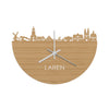 Skyline Klok Laren Bamboe houten cadeau wanddecoratie relatiegeschenk van WoodWideCities