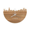 Skyline Klok Laren Eiken houten cadeau wanddecoratie relatiegeschenk van WoodWideCities