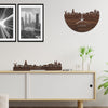 Skyline Klok Laren Noten houten cadeau wanddecoratie relatiegeschenk van WoodWideCities