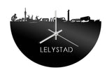 Skyline Klok Lelystad Zwart Glanzend