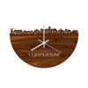 Skyline Klok Loppersum Palissander houten cadeau wanddecoratie relatiegeschenk van WoodWideCities