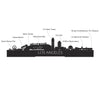 Skyline Klok Los-angeles Noten houten cadeau decoratie relatiegeschenk van WoodWideCities