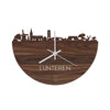 Skyline Klok Lunteren Noten houten cadeau decoratie relatiegeschenk van WoodWideCities