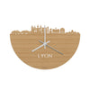 Skyline Klok Lyon Bamboe houten cadeau decoratie relatiegeschenk van WoodWideCities