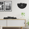 Skyline Klok Lyon Black Zwart houten cadeau decoratie relatiegeschenk van WoodWideCities