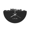 Skyline Klok Lyon Black Zwart houten cadeau decoratie relatiegeschenk van WoodWideCities