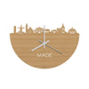 Skyline Klok Made Bamboe houten cadeau decoratie relatiegeschenk van WoodWideCities