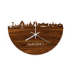 Skyline Klok Madrid Palissander houten cadeau wanddecoratie relatiegeschenk van WoodWideCities