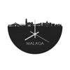 Skyline Klok Malaga Black Zwart houten cadeau decoratie relatiegeschenk van WoodWideCities