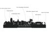 Skyline Klok Miami-beach Black Zwart houten cadeau decoratie relatiegeschenk van WoodWideCities