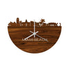 Skyline Klok Miami-beach Palissander houten cadeau decoratie relatiegeschenk van WoodWideCities