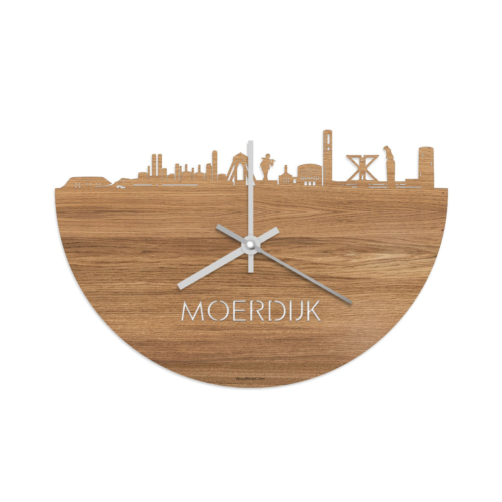 Skyline Klok Moerdijk Eiken houten cadeau decoratie relatiegeschenk van WoodWideCities