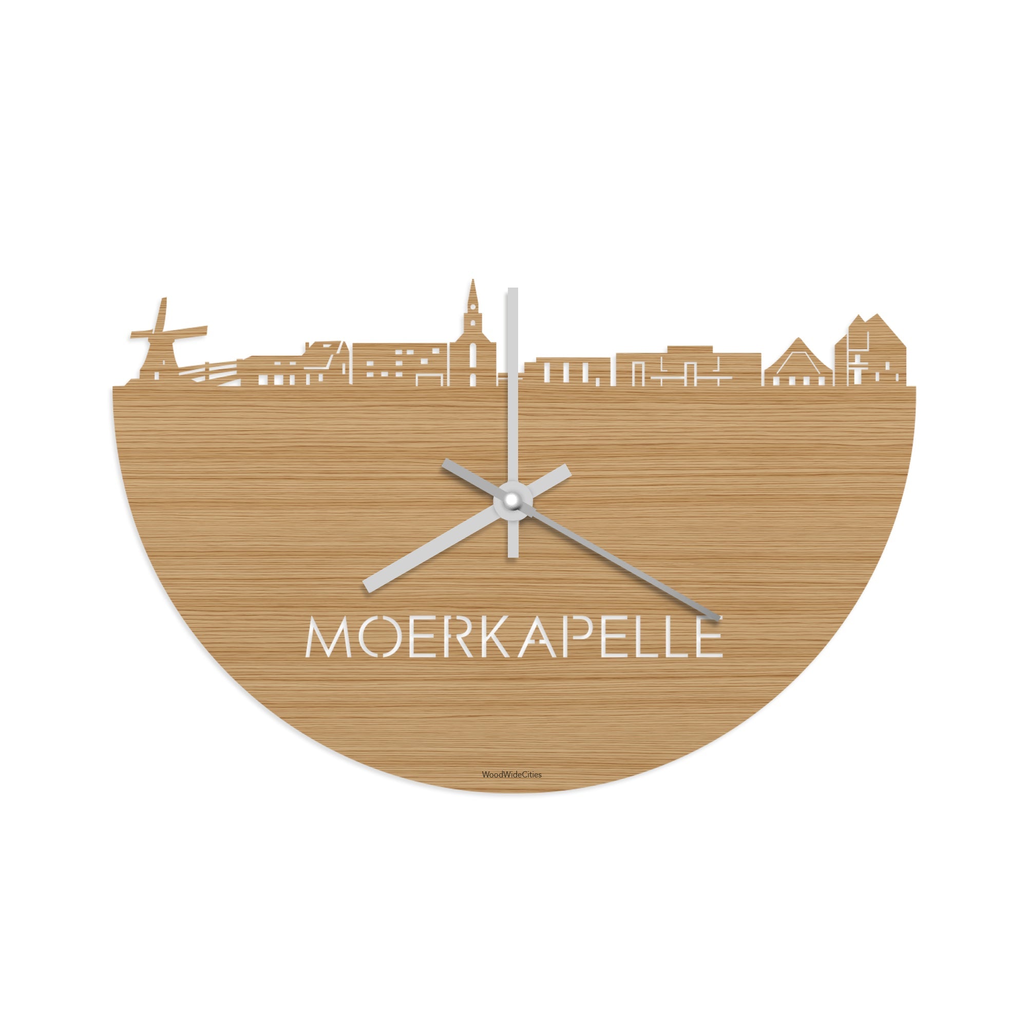 Skyline Klok Moerkapelle Bamboe houten cadeau decoratie relatiegeschenk van WoodWideCities