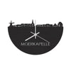 Skyline Klok Moerkapelle Black Zwart houten cadeau decoratie relatiegeschenk van WoodWideCities