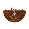 Skyline Klok Nantes Palissander houten cadeau decoratie relatiegeschenk van WoodWideCities