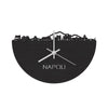 Skyline Klok Napoli Black Zwart houten cadeau decoratie relatiegeschenk van WoodWideCities