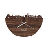 Skyline Klok Nice Noten houten cadeau decoratie relatiegeschenk van WoodWideCities