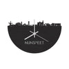 Skyline Klok Nunspeet Black Zwart houten cadeau decoratie relatiegeschenk van WoodWideCities