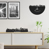 Skyline Klok Ommen Black Zwart houten cadeau decoratie relatiegeschenk van WoodWideCities