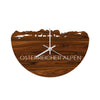 Skyline Klok Österreicher Alpen Palissander houten cadeau decoratie relatiegeschenk van WoodWideCities