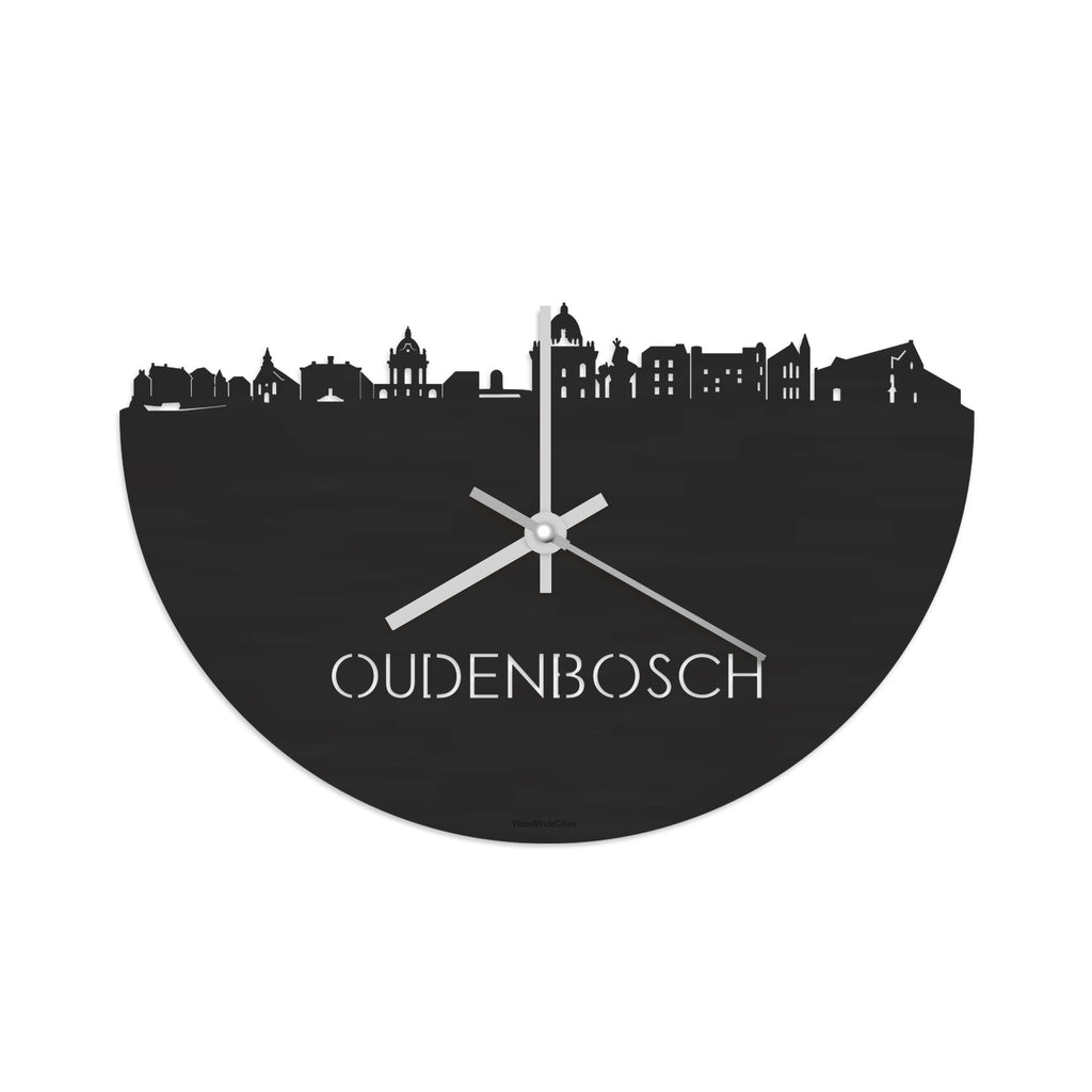 Skyline Klok Oudenbosch Black Zwart houten cadeau decoratie relatiegeschenk van WoodWideCities