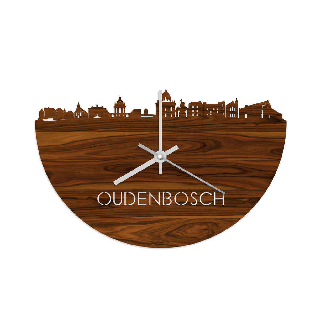 Skyline Klok Oudenbosch Palissander houten cadeau decoratie relatiegeschenk van WoodWideCities