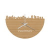 Skyline Klok Palermo Bamboe houten cadeau decoratie relatiegeschenk van WoodWideCities