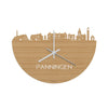 Skyline Klok Panningen Bamboe houten cadeau decoratie relatiegeschenk van WoodWideCities