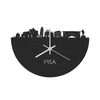 Skyline Klok Pisa Black Zwart houten cadeau decoratie relatiegeschenk van WoodWideCities