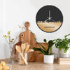 Skyline Klok Rond Alblasserdam Metallic Goud gerecycled kunststof cadeau decoratie relatiegeschenk van WoodWideCities