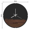 Skyline Klok Rond Almeria Bamboe houten cadeau decoratie relatiegeschenk van WoodWideCities