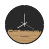 Skyline Klok Rond Almeria Bamboe houten cadeau decoratie relatiegeschenk van WoodWideCities