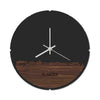 Skyline Klok Rond Almeria Noten houten cadeau decoratie relatiegeschenk van WoodWideCities