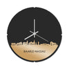 Skyline Klok Rond Baarle-Nassau Metallic Goud gerecycled kunststof cadeau decoratie relatiegeschenk van WoodWideCities