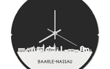 Skyline Klok Rond Baarle-Nassau Wit Glanzend