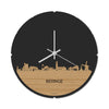 Skyline Klok Rond Beringe Bamboe houten cadeau decoratie relatiegeschenk van WoodWideCities