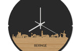 Skyline Klok Rond Beringe Bamboe