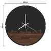 Skyline Klok Rond Beringe Noten houten cadeau decoratie relatiegeschenk van WoodWideCities